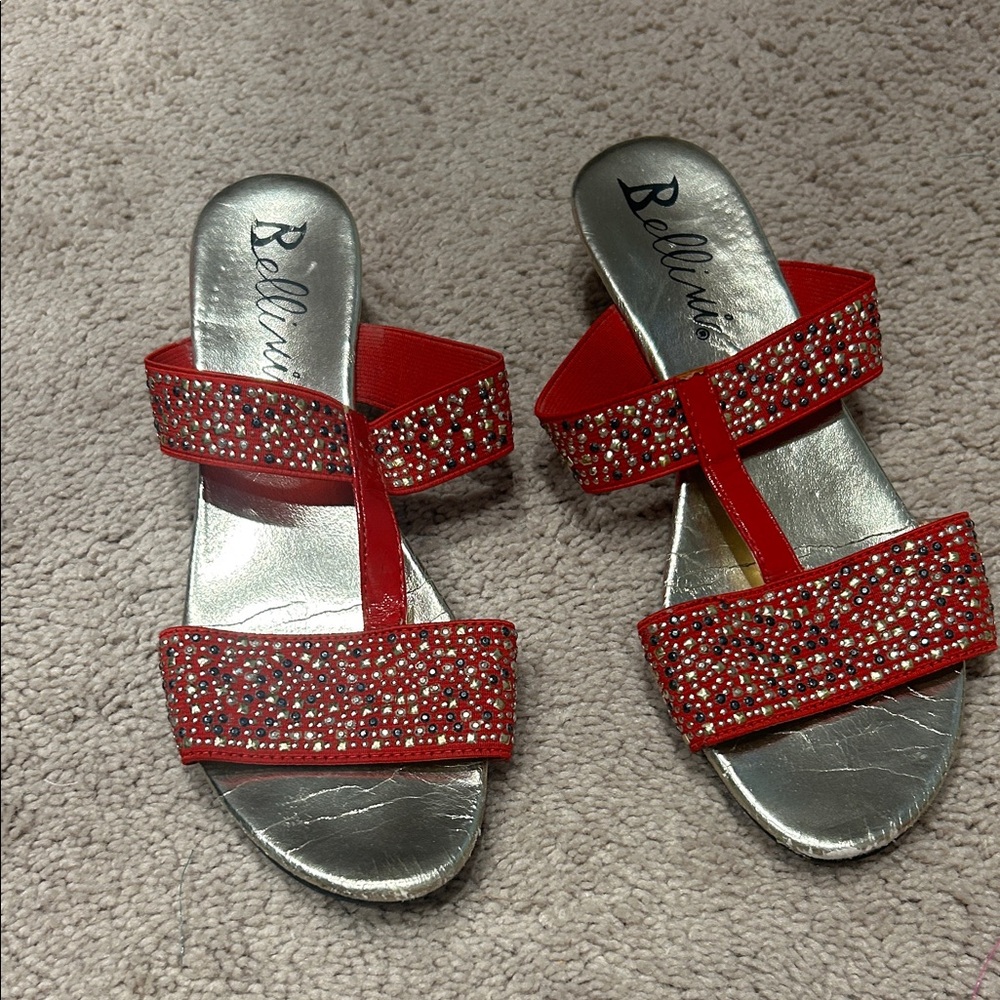 Bellini Red Sparkle Women's Sandals
